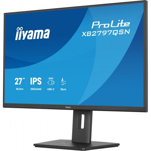 Монитор Iiyama 27" ProLite XB2797QSN-B1 Black купить в Украине: Киев, Днепр, Харьков, Одесса  | Низкая цена, отзывы, характеристики от TELEMART фото