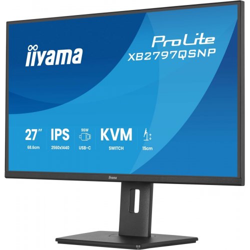 Монитор Iiyama 27" ProLite XB2797QSNP-B1 Black купить в Украине: Киев, Днепр, Харьков, Одесса  | Низкая цена, отзывы, характеристики от TELEMART фото