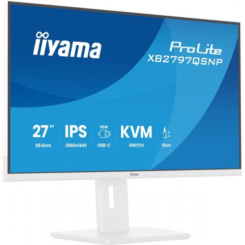 Монитор Iiyama 27" ProLite XB2797QSNP-W1 White купить в Украине: Киев, Днепр, Харьков, Одесса  | Низкая цена, отзывы, характеристики от TELEMART фото