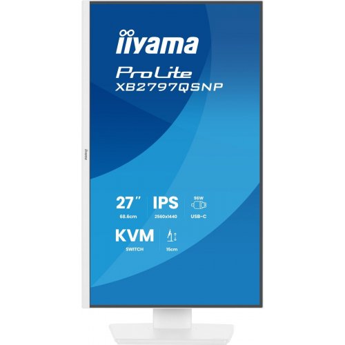 Монитор Iiyama 27" ProLite XB2797QSNP-W1 White купить в Украине: Киев, Днепр, Харьков, Одесса  | Низкая цена, отзывы, характеристики от TELEMART фото