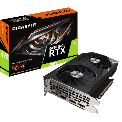Видеокарта Gigabyte GeForce RTX 3060 WindForce OC 12228MB (GV-N3060WF2OC-12GD) (Восстановлено продавцом, 886639) купить в Украине: Киев, Днепр, Харьков, Одесса  | Проверка совместимости, низкая цена, отзывы, характеристики от TELEMART фото