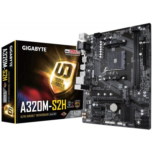 Материнська плата Gigabyte GA-A320M-S2H (sAM4, AMD A320) (Відновлено продавцем, 886665) купити в Україні: Київ, Львів, Хмельницький, Тернопіль, Івано-Франківськ | Перевірка сумісності, низька ціна, відгуки, характеристики від TELEMART фото