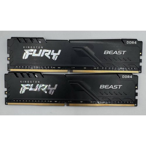 Озп Kingston DDR4 32GB (2x16GB) 3200Mhz FURY Beast Black (KF432C16BB1K2/32) (Відновлено продавцем, 886674) купити в Україні: Київ, Львів, Хмельницький, Тернопіль, Івано-Франківськ | Перевірка сумісності, низька ціна, відгуки, характеристики від TELEMART фото