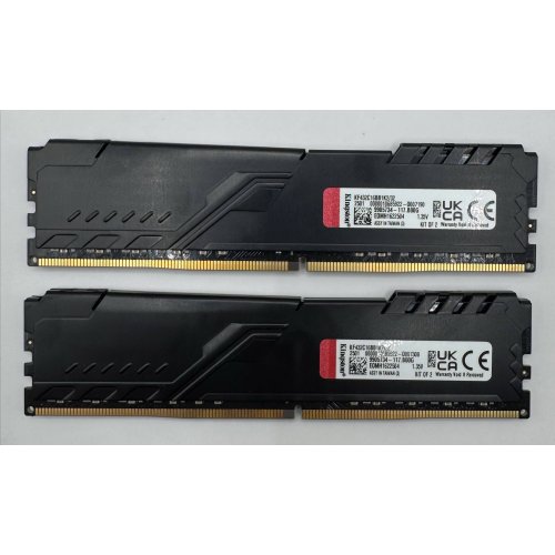 Озп Kingston DDR4 32GB (2x16GB) 3200Mhz FURY Beast Black (KF432C16BB1K2/32) (Відновлено продавцем, 886674) купити в Україні: Київ, Львів, Хмельницький, Тернопіль, Івано-Франківськ | Перевірка сумісності, низька ціна, відгуки, характеристики від TELEMART фото