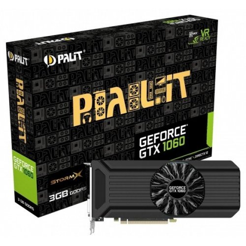 Видеокарта Palit GeForce GTX 1060 StormX 3072MB (NE51060015F9-1061F) (Восстановлено продавцом, 886690) купить в Украине: Киев, Днепр, Харьков, Одесса  | Проверка совместимости, низкая цена, отзывы, характеристики от TELEMART фото