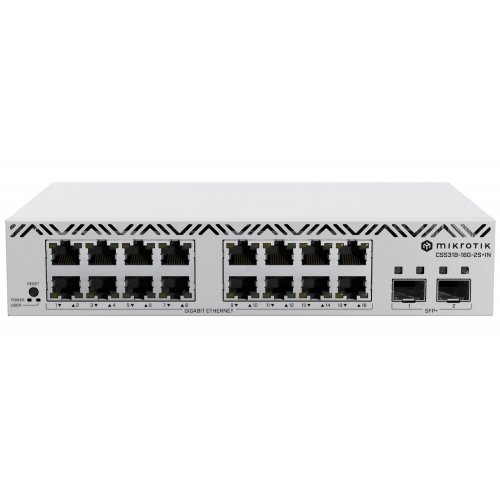 Мережевий комутатор Mikrotik CSS318 (CSS318-16G-2S+IN) купити в Україні: Київ, Львів, Хмельницький, Тернопіль, Івано-Франківськ | Низька ціна, відгуки, характеристики від TELEMART фото