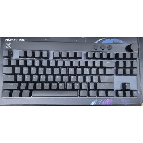 Уцінка клавіатура MCHOSE Mix 87 RGB Apollo Magnetic Switch (MC-MIX87-6-UA) Black (Дефект підсвітки — під час роботи періодично мерехтить, 886922) купити в Україні: Київ, Львів, Хмельницький, Тернопіль, Івано-Франківськ | Низька ціна, відгуки, характеристики від TELEMART фото
