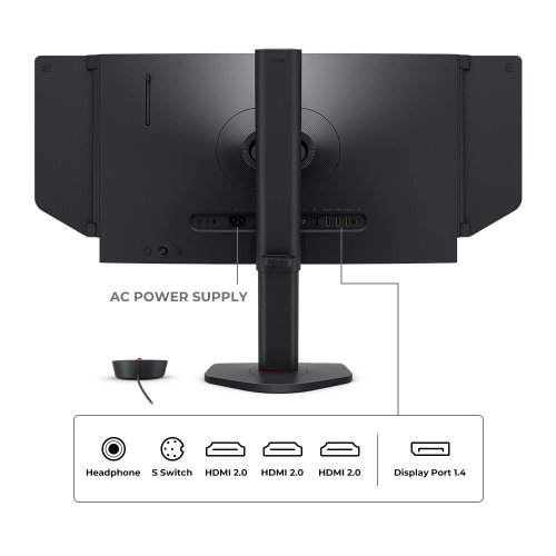 Уценка монитор BenQ 24.1" Zowie XL2566X+ (9H.LMRLB.QBE) Dark Grey (Следы использования, 886942) купить в Украине: Киев, Днепр, Харьков, Одесса  | Низкая цена, отзывы, характеристики от TELEMART фото