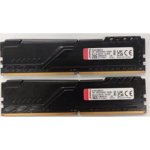 Озу Kingston DDR4 32GB (2x16GB) 3600Mhz FURY Beast Black (KF436C18BBK2/32) (Восстановлено продавцом, 886983) купить в Украине: Киев, Днепр, Харьков, Одесса  | Проверка совместимости, низкая цена, отзывы, характеристики от TELEMART фото