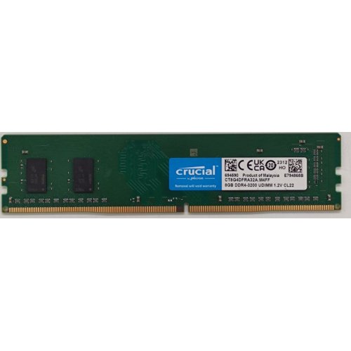 Озп Crucial DDR4 8GB 3200Mhz (CT8G4DFRA32A) (Відновлено продавцем, 886984) купити в Україні: Київ, Львів, Хмельницький, Тернопіль, Івано-Франківськ | Перевірка сумісності, низька ціна, відгуки, характеристики від TELEMART фото