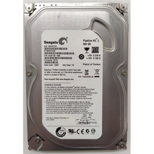 Жесткий диск Seagate Pipeline HD.2 500GB 5900RPM 3.5" (ST3500312CS) (Восстановлено продавцом, 886997) купить в Украине: Киев, Днепр, Харьков, Одесса  | Проверка совместимости, низкая цена, отзывы, характеристики от TELEMART фото