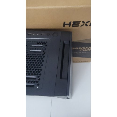 Уцінка корпус HEXO Gaming DUO без БЖ Black (Зламано кріплення  передньої панелі. Немає сітки (пильник) в верхній частині корпусу., 887006) купити в Україні: Київ, Львів, Хмельницький, Тернопіль, Івано-Франківськ | Перевірка сумісності, низька ціна, відгуки, характеристики від TELEMART фото