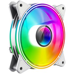 Уценка кулер для корпуса GAMEMAX 12Rainbow-Q Infinity (FN-12Rainbow-Q-Infinity WT) White (Вскрытая упаковка, 887093)
