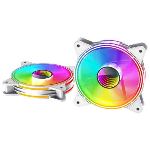 Уценка кулер для корпуса GAMEMAX 12Rainbow-Q Infinity (FN-12Rainbow-Q-Infinity WT) White (Вскрытая упаковка, 887093) купить в Украине: Киев, Днепр, Харьков, Одесса  | Проверка совместимости, низкая цена, отзывы, характеристики от TELEMART фото