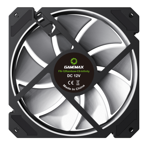 Уценка кулер для корпуса GAMEMAX 12Rainbow-C9 Infinity (FN-12Rainbow-C9-Infinity) (Вскрытая упаковка, 887100) купить в Украине: Киев, Днепр, Харьков, Одесса  | Проверка совместимости, низкая цена, отзывы, характеристики от TELEMART фото