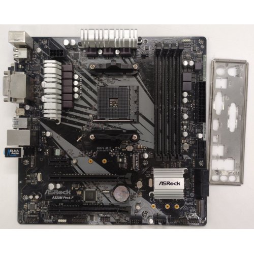Материнская плата AsRock A320M Pro4-F (sAM4, AMD A320) (Восстановлено продавцом, 887233) купить в Украине: Киев, Днепр, Харьков, Одесса  | Проверка совместимости, низкая цена, отзывы, характеристики от TELEMART фото