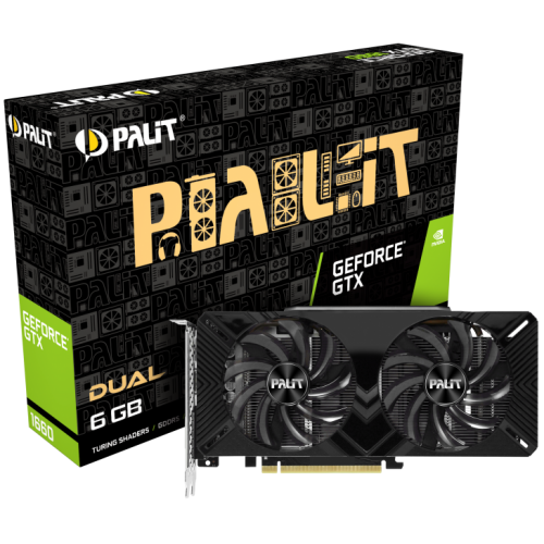 Відеокарта Palit GeForce GTX 1660 Dual 6144MB (NE51660018J9-1161C) (Відновлено продавцем, 887258) купити в Україні: Київ, Львів, Хмельницький, Тернопіль, Івано-Франківськ | Перевірка сумісності, низька ціна, відгуки, характеристики від TELEMART фото