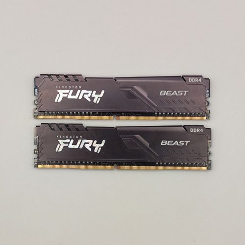 Озп Kingston DDR4 16GB (2x8GB) 2666Mhz FURY Beast Black (KF426C16BBK2/16) (Відновлено продавцем, 887267) купити в Україні: Київ, Львів, Хмельницький, Тернопіль, Івано-Франківськ | Перевірка сумісності, низька ціна, відгуки, характеристики від TELEMART фото