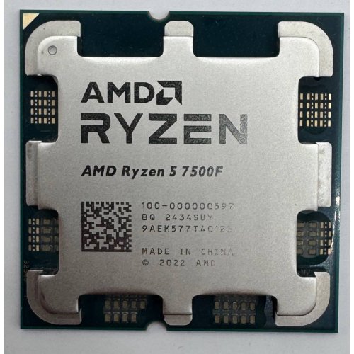 Процессор AMD Ryzen 5 7500F 3.7(5.0)GHz 32MB sAM5 Tray (100-000000597) (Восстановлено продавцом, 887341) купить в Украине: Киев, Днепр, Харьков, Одесса  | Проверка совместимости, низкая цена, отзывы, характеристики от TELEMART фото