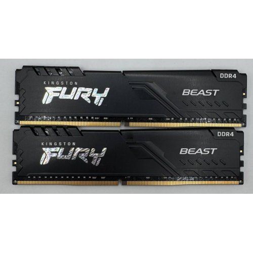 Озп Kingston DDR4 32GB (2x16GB) 3200Mhz FURY Beast Black (KF432C16BB1K2/32) (Відновлено продавцем, 887344) купити в Україні: Київ, Львів, Хмельницький, Тернопіль, Івано-Франківськ | Перевірка сумісності, низька ціна, відгуки, характеристики від TELEMART фото