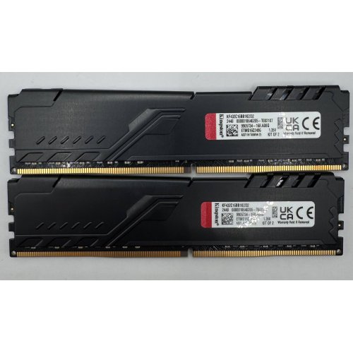Озп Kingston DDR4 32GB (2x16GB) 3200Mhz FURY Beast Black (KF432C16BB1K2/32) (Відновлено продавцем, 887344) купити в Україні: Київ, Львів, Хмельницький, Тернопіль, Івано-Франківськ | Перевірка сумісності, низька ціна, відгуки, характеристики від TELEMART фото