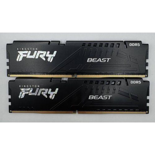 Озп Kingston DDR5 32GB (2x16GB) 6000Mhz FURY Beast Black (KF560C30BBK2-32) (Відновлено продавцем, 887347) купити в Україні: Київ, Львів, Хмельницький, Тернопіль, Івано-Франківськ | Перевірка сумісності, низька ціна, відгуки, характеристики від TELEMART фото