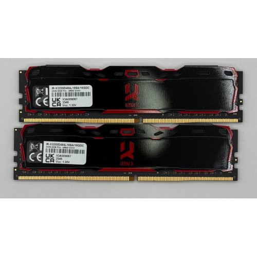 Озп GoodRAM DDR4 16GB (2x8GB) 3200Mhz IRDM X Red (IR-XR3200D464L16SA/16GDC) (Відновлено продавцем, 887394) купити в Україні: Київ, Львів, Хмельницький, Тернопіль, Івано-Франківськ | Перевірка сумісності, низька ціна, відгуки, характеристики від TELEMART фото