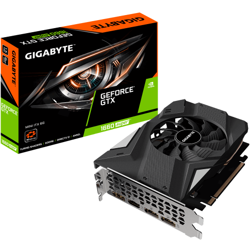 Відеокарта Gigabyte GeForce GTX 1660 SUPER Mini ITX 6144MB (GV-N166SIX-6GD) (Відновлено продавцем, 887406) купити в Україні: Київ, Львів, Хмельницький, Тернопіль, Івано-Франківськ | Перевірка сумісності, низька ціна, відгуки, характеристики від TELEMART фото