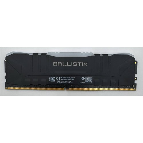 Озп Crucial DDR4 8GB 3200Mhz Ballistix RGB Black (BL8G32C16U4BL) (Відновлено продавцем, 887616) купити в Україні: Київ, Львів, Хмельницький, Тернопіль, Івано-Франківськ | Перевірка сумісності, низька ціна, відгуки, характеристики від TELEMART фото