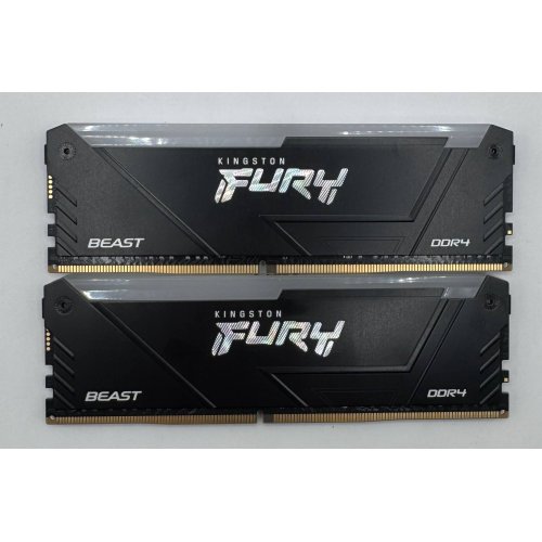 Озп Kingston DDR4 16GB (2x8GB) 3200Mhz FURY Beast RGB Black (KF432C16BB2AK2/16WP) (Відновлено продавцем, 887619) купити в Україні: Київ, Львів, Хмельницький, Тернопіль, Івано-Франківськ | Перевірка сумісності, низька ціна, відгуки, характеристики від TELEMART фото