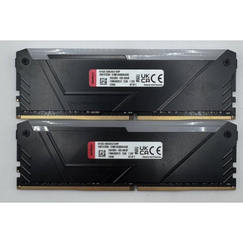 Озп Kingston DDR4 16GB (2x8GB) 3200Mhz FURY Beast RGB Black (KF432C16BB2AK2/16WP) (Відновлено продавцем, 887619) купити в Україні: Київ, Львів, Хмельницький, Тернопіль, Івано-Франківськ | Перевірка сумісності, низька ціна, відгуки, характеристики від TELEMART фото