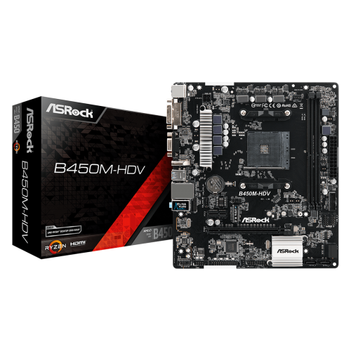 Материнська плата AsRock B450M-HDV (sAM4, AMD B450) (Відновлено продавцем, 887642) купити в Україні: Київ, Львів, Хмельницький, Тернопіль, Івано-Франківськ | Перевірка сумісності, низька ціна, відгуки, характеристики від TELEMART фото