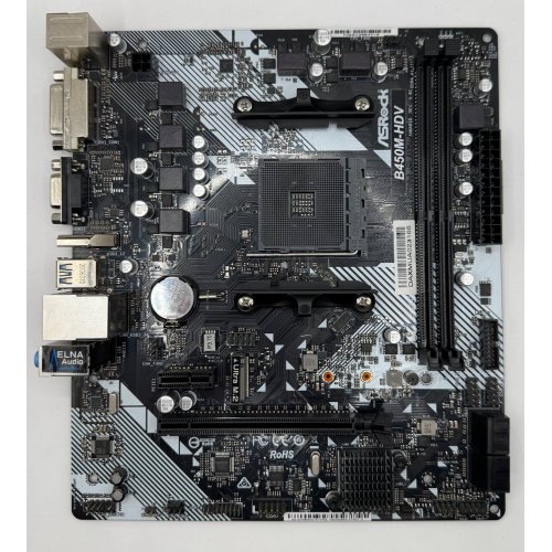 Материнська плата AsRock B450M-HDV (sAM4, AMD B450) (Відновлено продавцем, 887642) купити в Україні: Київ, Львів, Хмельницький, Тернопіль, Івано-Франківськ | Перевірка сумісності, низька ціна, відгуки, характеристики від TELEMART фото