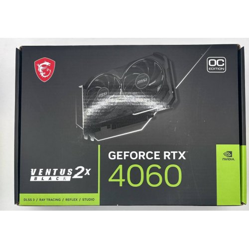 Відеокарта MSI GeForce RTX 4060 VENTUS 2X BLACK OC 8192MB (RTX 4060 VENTUS 2X BLACK 8G OC) (Відновлено продавцем, 887675) купити в Україні: Київ, Львів, Хмельницький, Тернопіль, Івано-Франківськ | Перевірка сумісності, низька ціна, відгуки, характеристики від TELEMART фото