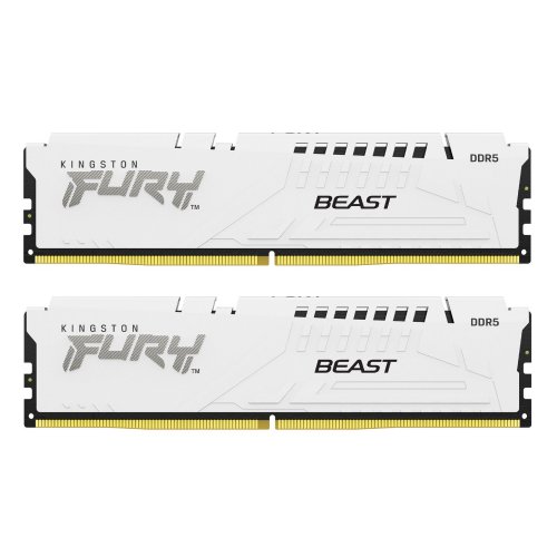 Озп Kingston DDR5 64GB (2x32GB) 5600Mhz FURY Beast White (KF556C36BWEK2-64) (Відновлено продавцем, 887691) купити в Україні: Київ, Львів, Хмельницький, Тернопіль, Івано-Франківськ | Перевірка сумісності, низька ціна, відгуки, характеристики від TELEMART фото