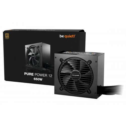 Уценка блок питания Be Quiet! Pure Power 12 650W (BP002EU) (Вскрытая упаковка, 887843) купить в Украине: Киев, Днепр, Харьков, Одесса  | Проверка совместимости, низкая цена, отзывы, характеристики от TELEMART фото