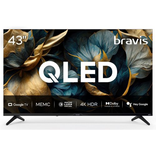 Телевізор Bravis 43" 43L7000Q Black купити в Україні: Київ, Львів, Хмельницький, Тернопіль, Івано-Франківськ | Низька ціна, відгуки, характеристики від TELEMART фото