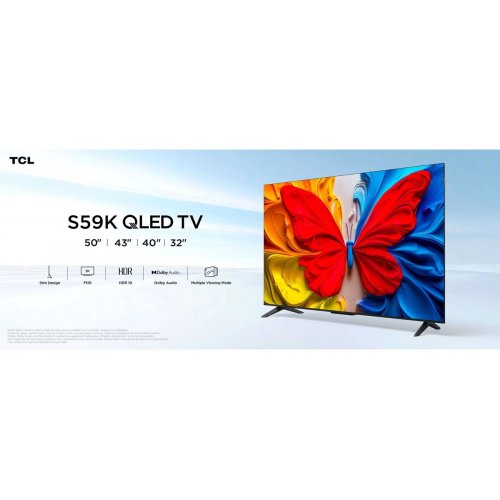 Телевізор TCL 43" 43S59K Black купити в Україні: Київ, Львів, Хмельницький, Тернопіль, Івано-Франківськ | Низька ціна, відгуки, характеристики від TELEMART фото