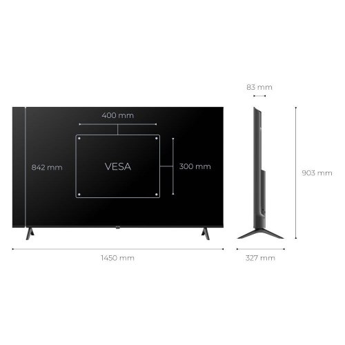 Телевізор Kivi 65" 65U7000MB Black купити в Україні: Київ, Львів, Хмельницький, Тернопіль, Івано-Франківськ | Низька ціна, відгуки, характеристики від TELEMART фото