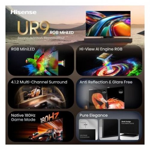 Телевізор Hisense 75" 75UR9S Black купити в Україні: Київ, Львів, Хмельницький, Тернопіль, Івано-Франківськ | Низька ціна, відгуки, характеристики від TELEMART фото