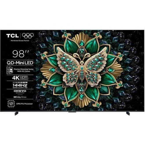 Телевізор TCL 98" 98C61K Black купити в Україні: Київ, Львів, Хмельницький, Тернопіль, Івано-Франківськ | Низька ціна, відгуки, характеристики від TELEMART фото