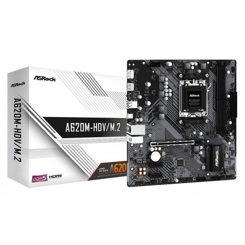 Материнская плата AsRock A620M-HDV/M.2 (sAM5, AMD A620) (Восстановлено продавцом, 887962) купить в Украине: Киев, Днепр, Харьков, Одесса  | Проверка совместимости, низкая цена, отзывы, характеристики от TELEMART фото