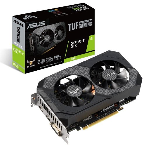 Видеокарта Asus TUF GeForce GTX 1660 6144MB (TUF-GTX1660-6G-GAMING) (Восстановлено продавцом, 887987) купить в Украине: Киев, Днепр, Харьков, Одесса  | Проверка совместимости, низкая цена, отзывы, характеристики от TELEMART фото