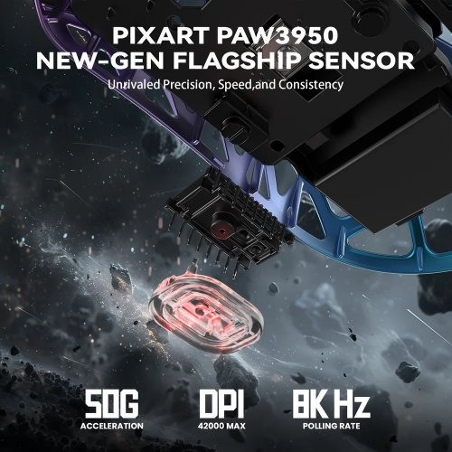 Уценка мышка Attack Shark R2 Magnesium Alloy 8K (AS-6972792470375-PB) Purple/Blue (Вскрытая упаковка, 887998) купить в Украине: Киев, Днепр, Харьков, Одесса  | Низкая цена, отзывы, характеристики от TELEMART фото