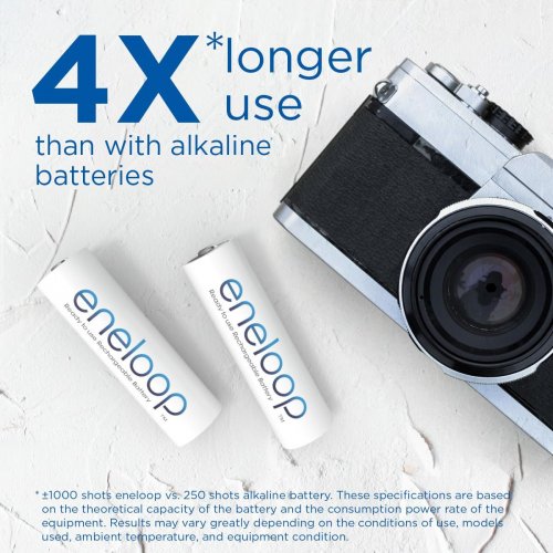 Аккумулятор Panasonic Eneloop AA 2000 mAh NI-MH 2 шт. (BK-3MCDE/2CP) купить в Украине: Киев, Днепр, Харьков, Одесса  | Низкая цена, отзывы, характеристики от TELEMART фото