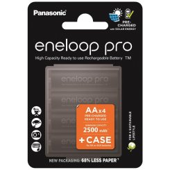 Аккумулятор Panasonic Eneloop Pro AA 2500 mAh NI-MH 4 шт. + Case (BK-3HCDEC4CP)