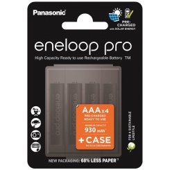 Аккумулятор Panasonic Eneloop Pro AAA 930 mAh NI-MH 4 шт. + Case (BK-4HCDEC4CP)
