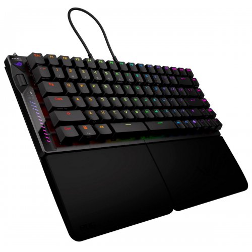 Уцінка клавіатура Asus ROG Falcata Split RGB ROG HFX V2 Magnetic Switch (90MP043H-BKUA20) Black (Розкрита упаковка, 888087) купити в Україні: Київ, Львів, Хмельницький, Тернопіль, Івано-Франківськ | Низька ціна, відгуки, характеристики від TELEMART фото