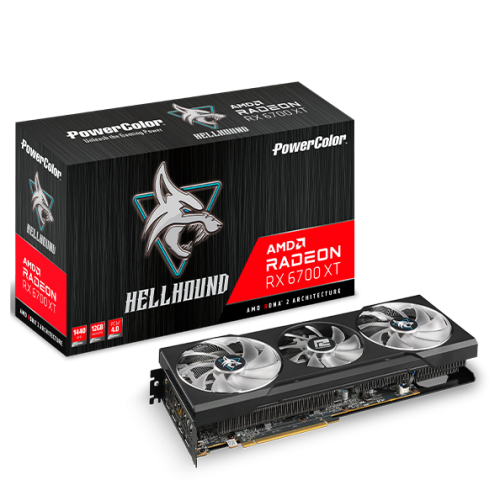 Відеокарта PowerColor Radeon RX 6700 XT Hellhound 12288MB (AXRX 6700XT 12GBD6-3DHL) (Відновлено продавцем, 888090) купити в Україні: Київ, Львів, Хмельницький, Тернопіль, Івано-Франківськ | Перевірка сумісності, низька ціна, відгуки, характеристики від TELEMART фото