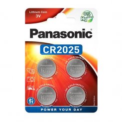 Батарейки Panasonic CR2025 Lithium 4 шт. (CR-2025EL/4B)